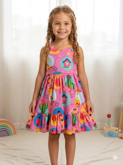 Vestido Susi Cacto Colorido 🌵 
