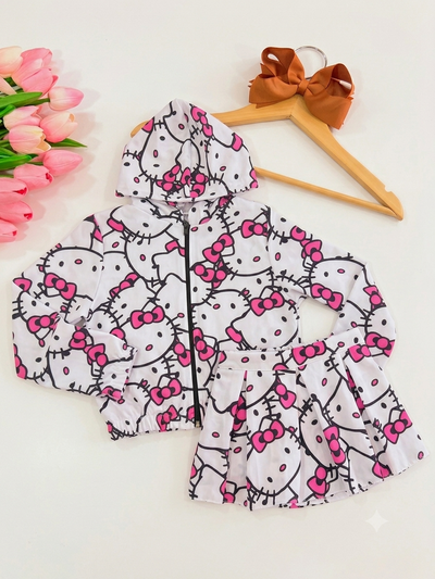 Conjunto Bomber com Capuz Hello Kitty